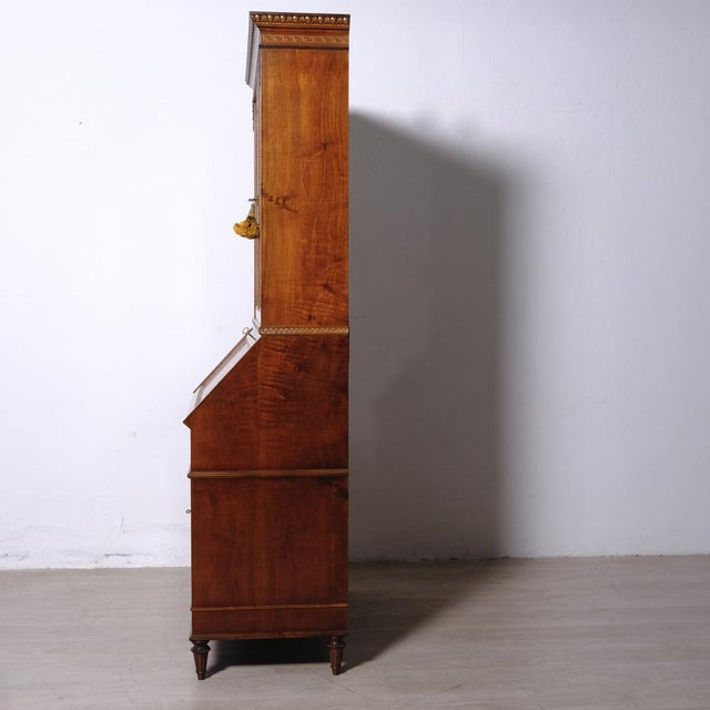 Louis XVI Display Cabinet with Flap Secretaire, Italy, 1950s For Sale - Image 13 of 18