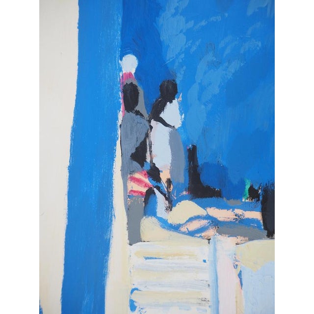 Modern Gabriel Godard, Blue Forest, Gouache For Sale - Image 3 of 10