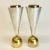 Geometric Postmodern Sterling Silver and Brass Plated Candle Holders - a Pair For Sale - Image 11 of 11