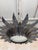 Spanish 1950s Sunburst Leaf Ceiling Fixture With Frosted Glass For Sale - Image 12 of 14