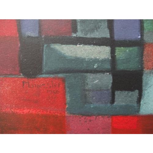 Alfred MANESSIER (1911-1993) The construction of the arch, 1974 Lithograph after a painting (Mourlot workshop) Signed in...