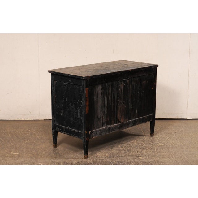 Neoclassical Period Chest, Black with Brass For Sale In Atlanta - Image 6 of 11