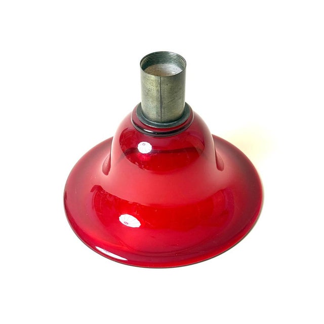 Art Glass Murano Ruby Red Floor Vase, Italy, 1960s For Sale - Image 17 of 18