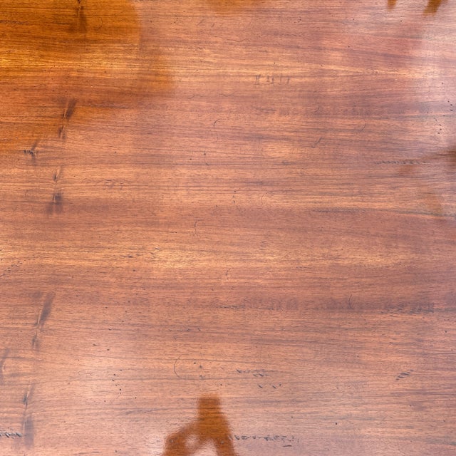 Brown Antique French Solid Wood Round Pedestal Dining Table For Sale - Image 8 of 10