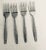Mid-Century Modern Vintage Americana Golden Heritage Stainless Steel Dessert / Salad Forks S-4 For Sale - Image 3 of 3