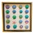 Hand-Painted Colorful Seashell & Starfish Art in Gold Floating Frame – 12” X 12” For Sale