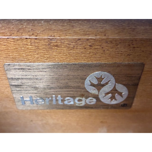 Brown Drexel Heritage 18th Century Burled Mahogany Chest of Drawers For Sale - Image 8 of 8