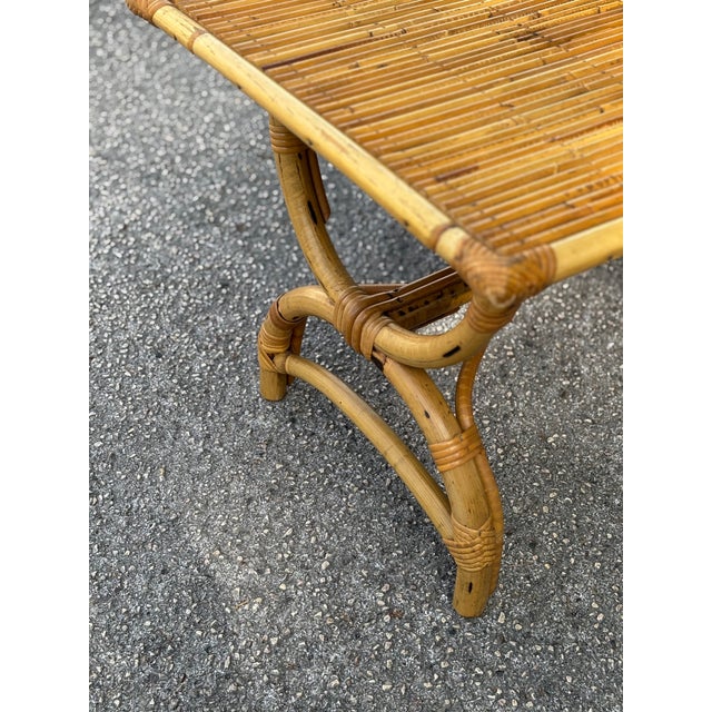 Bamboo and Rattan Coffee Table, France, 1960 For Sale - Image 4 of 12