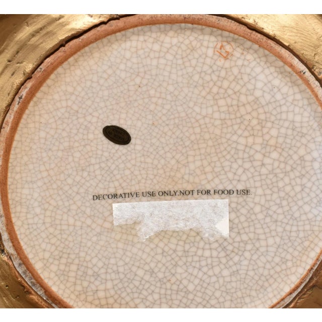 Pair Mid 20th Century Asian Crackle Glaze Porcelain Ginger Jars on Brass Bases Floral Motif For Sale - Image 10 of 11