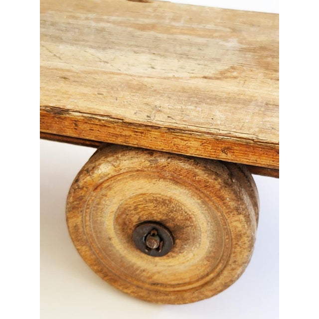 Antique Handmade Wooden Toy Truck, 1940s For Sale - Image 6 of 11