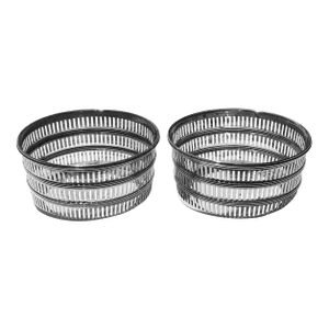 1920’s Art Deco Pair of Cup Glass Sterling Silver Holders by American Silversmith Wilcox & Wagoner