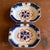 Antique Gaudy Welsh Crescent Pinwheel Flow Blue Set of 2 Vegetable Dishes, Circa 1840s For Sale - Image 10 of 12