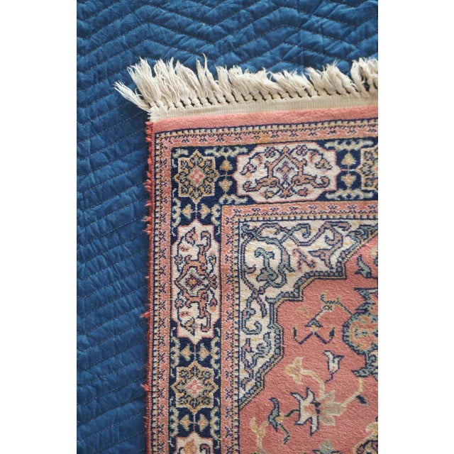 Karastan Belgian 100% Wool Floral Rose 500-1120 Area Rug Carpet Mat 2' X 4' For Sale - Image 11 of 13
