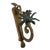 Late 20th Century Brass Palm Candle Sconce For Sale