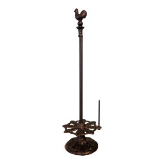 Vintage Cast Iron Rooster Chicken Hen Paper Towel Holder Farmhouse Country Decor For Sale