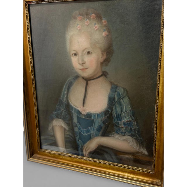 Pastel Portrait of a Young Woman, Probably French, Circa 1780 For Sale In Providence - Image 6 of 11