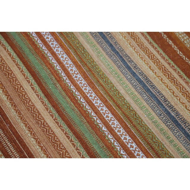 1980s Traditional Brown Striped Kilim For Sale - Image 4 of 10