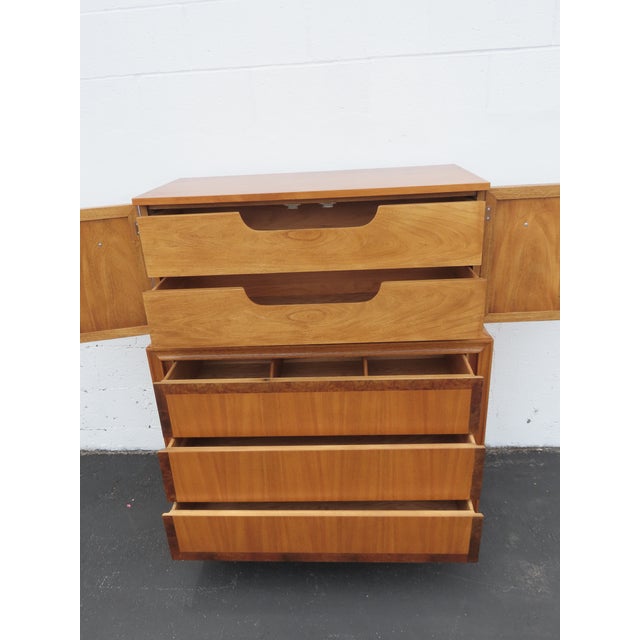 Basic Witz Mid Century Modern Tall Chest of Drawers Highboy 6575 For Sale - Image 4 of 17