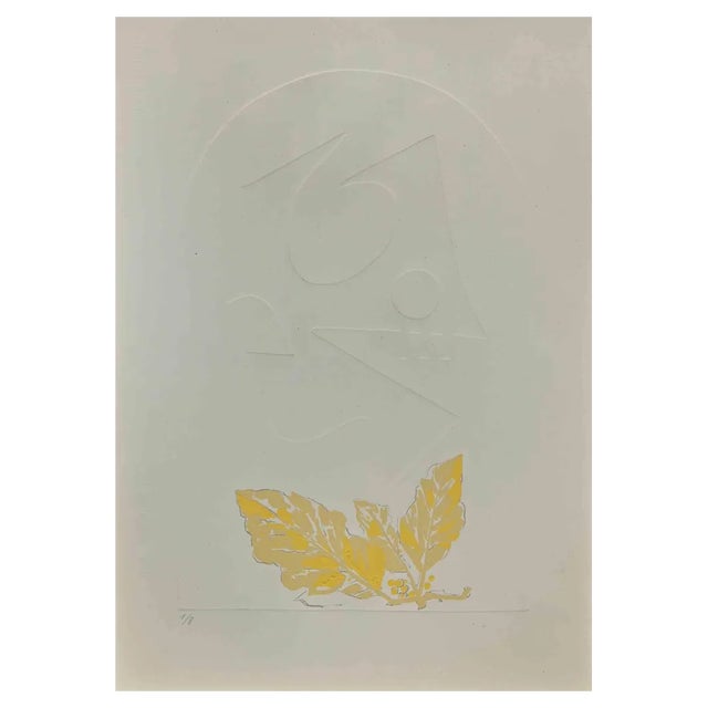 Leo Guida, Yellow Leaves, Screen Print, 1970s For Sale