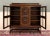1920s Antique English Jacobean Bookcase Bookshelf Cabinet Barley Twist Wavy Glass Oak For Sale - Image 5 of 18