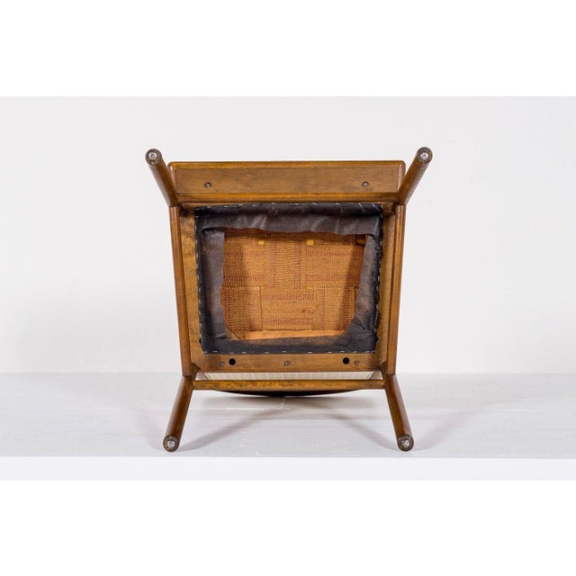 Mid Century Wood & Upholstered Arm Chair by Robsjohn-Gibbings for Widdicomb For Sale - Image 10 of 11
