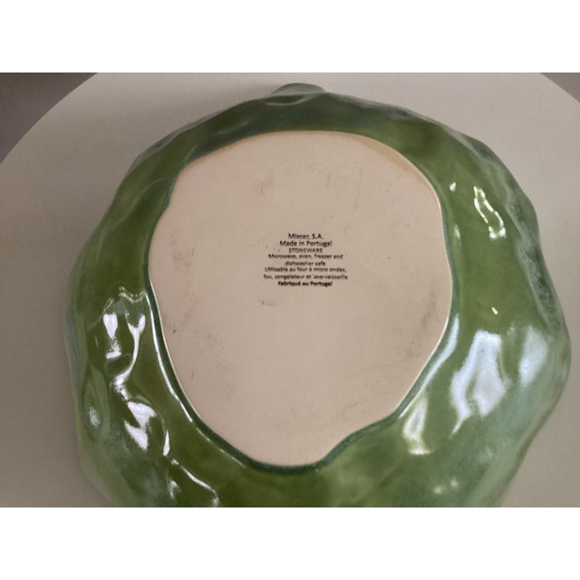 Large Portuguese Artichoke Shape Serving Bowl For Sale - Image 10 of 14