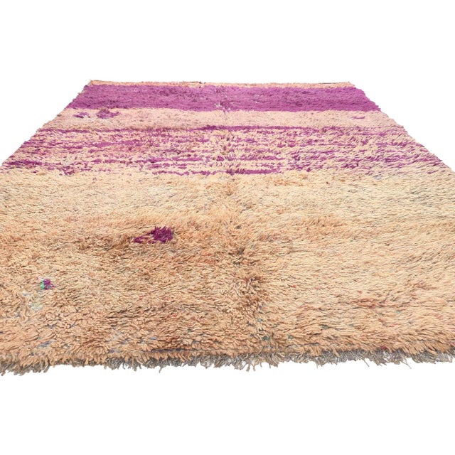 Tribal Vintage Purple Beni MGuild Moroccan Rug - 05'10 X10'02 For Sale - Image 3 of 9