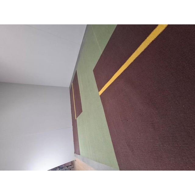 Mid-Century Modern Geometric Rug, Czechoslovakia, 1960s For Sale - Image 9 of 17