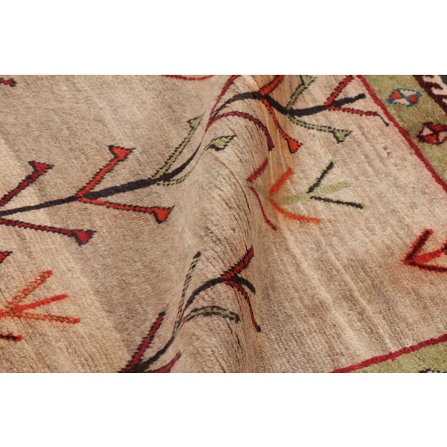 Textile Vintage Persian Gabbeh Rug, Minimalist Tree of Life Pattern - Rug & Kilim For Sale - Image 7 of 10