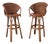Swivel Rattan Bar Stools, France, 1970s, Set of 2 For Sale