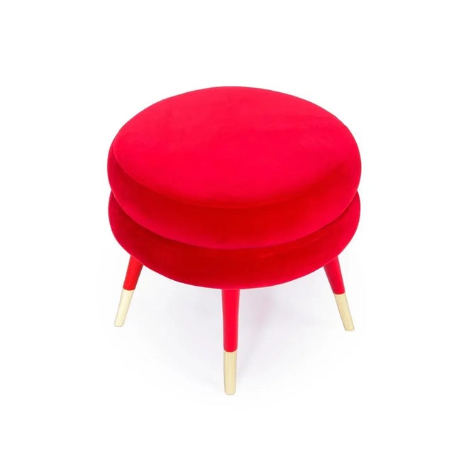 Gold Marshmallow Stools by Royal Stranger, Set of 4 For Sale - Image 8 of 11