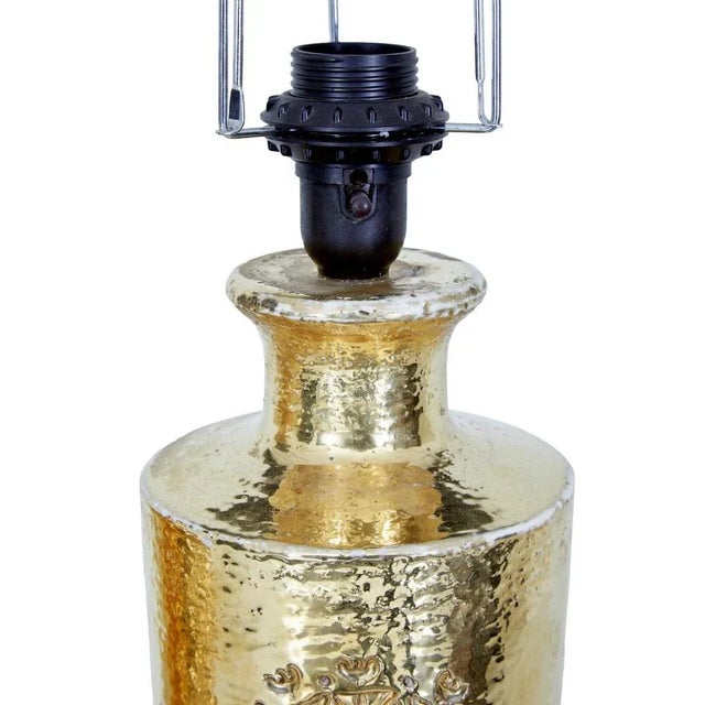 Mid-Century Gilt Lamps by Bitossi for Bergboms, Set of 2 For Sale - Image 6 of 8