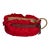Vintage Holiday Red Taffeta Vine Bottle Boat Wicker For Sale