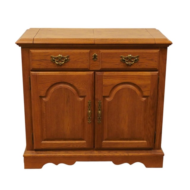STANLEY FURNITURE Rustic Country French 36" Server Buffet 33.5" High 36.25" Wide 19" Deep With Extensions: 55.75" Wide We...