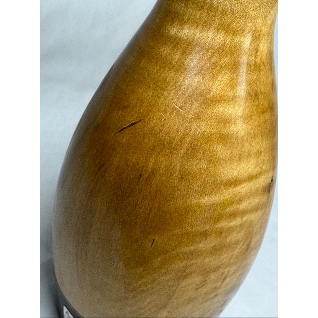 1990s Handcrafted Turned Wood Pepper Mill Grinder Australian Tea Tree and Honduran Rosewood For Sale - Image 11 of 11