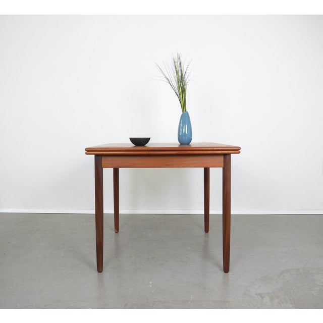 Wood Square Extendable Teak Table by N & R Mobler, Denmark, 1960s For Sale - Image 7 of 18