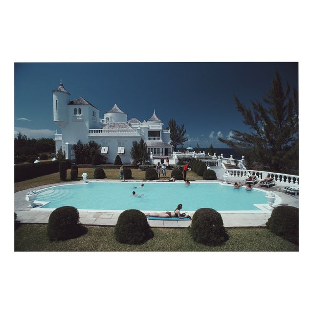 Slim Aarons, Trident Castle, Estate Stamped C-Type Print For Sale