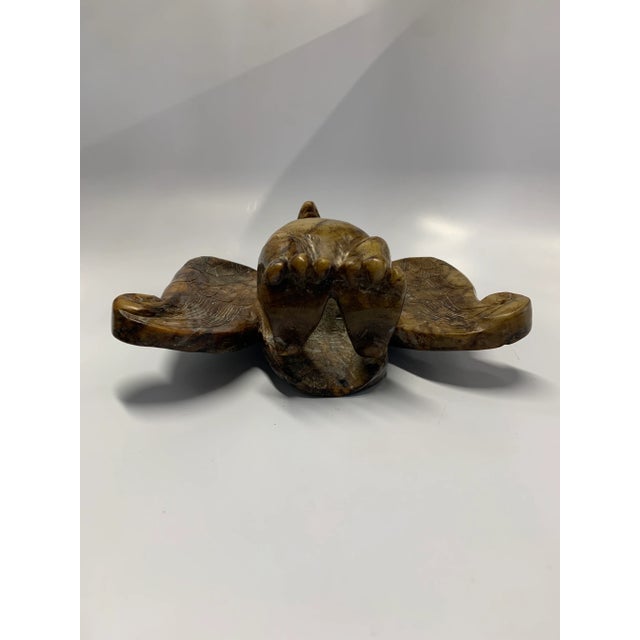 15th Century & Earlier Antique Ancient Serpentine Eagle Statue For Sale - Image 5 of 6
