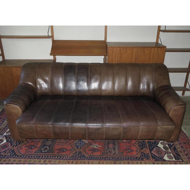 Mid-Century Modern Model DS44 3-Seater Sofa in Buffalo Leather from de Sede, 1970s For Sale - Image 3 of 6
