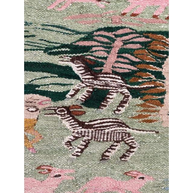 Blue Vintage Egyptian Tapestry, 1950s For Sale - Image 8 of 18