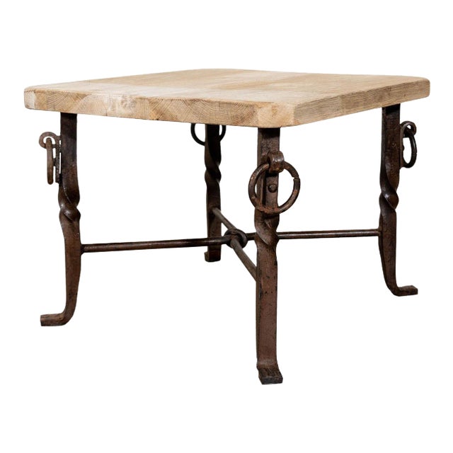 Antique Iron Cocktail Table For Sale