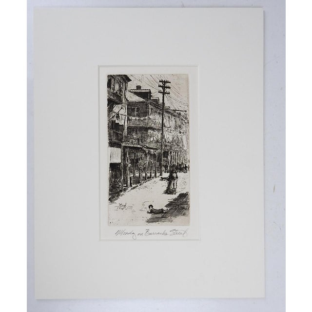 2000 - 2009 1905 Robert Bledsoe Mayfield Barracks Street New Orleans Etching For Sale - Image 5 of 5