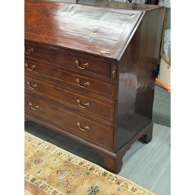 Wood English Walnut Wood Secretary, Antique For Sale - Image 7 of 12