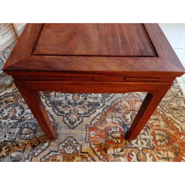 Vintage Square Chinese Ming Style End Tables - a Pair For Sale - Image 4 of 13