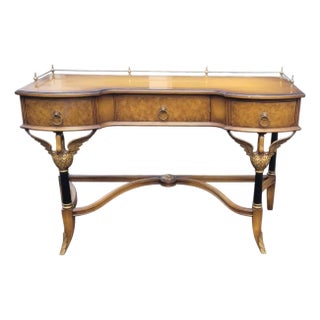 French Empire 1950s Writing Desk With Winged Swan Legs For Sale
