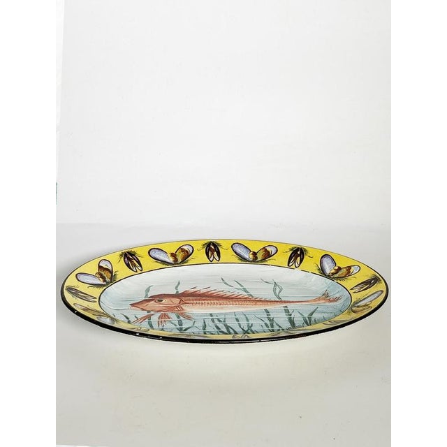 Ceramic Dish with Fish Decoration, France, 1960s For Sale - Image 11 of 16