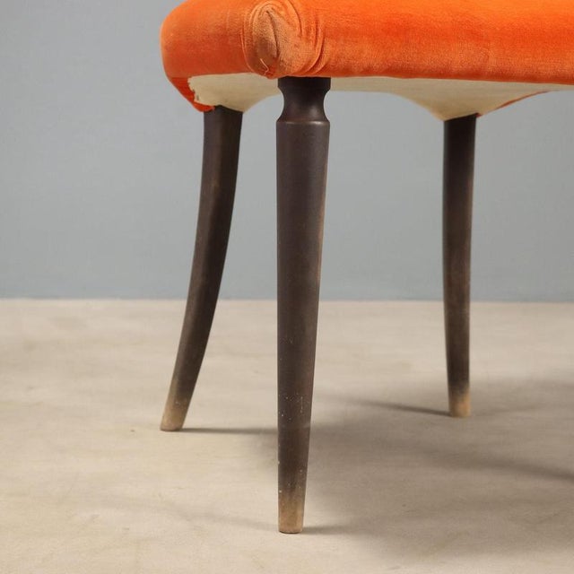 Textile Orange Dining Chairs, 1980s, Set of 8 For Sale - Image 7 of 10