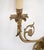 Brass 1950s Spanish French Neoclassical Cast Brass 3-Light Wall Sconce With Floral Rosettes For Sale - Image 8 of 12