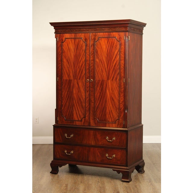 Henkel Harris Georgian Style Mahogany Armoire For Sale - Image 17 of 18