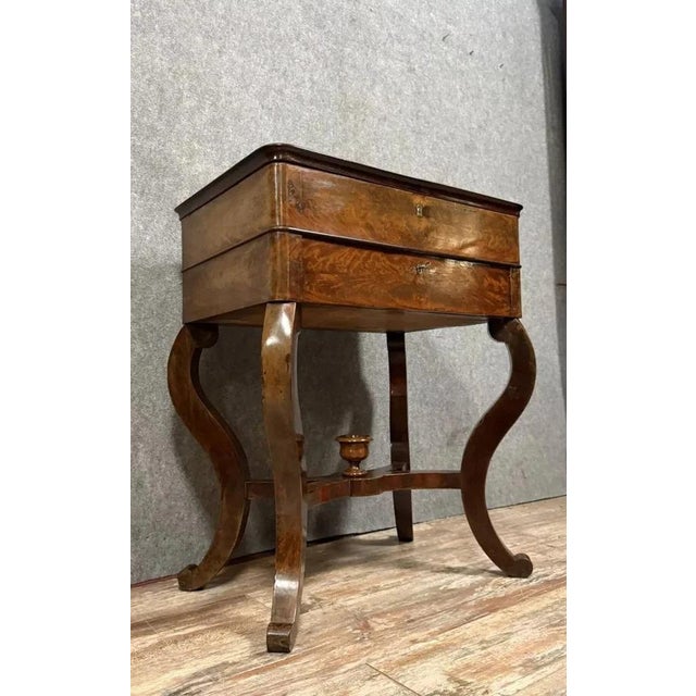 Empire-Charles X Mahogany Sewing Table, 1820 For Sale - Image 10 of 11
